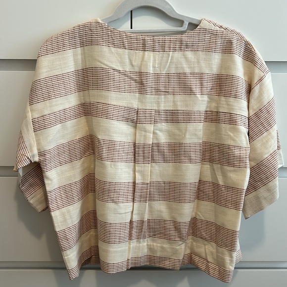 Laude the Label Baker Top and Everyday Short Set in Ticker Terracotta Stripe - Picture 8 of 11